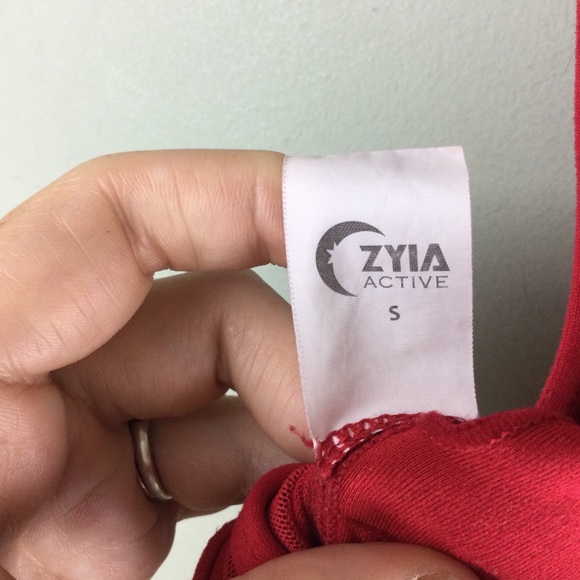 Zyia All-Star One More Rep Mesh Zip Back Red Sports Bra Size Small - Picture 11 of 12